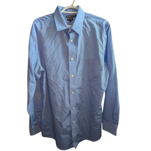 *3 FOR $9* Croft & Barrow Essentials Solid Long Sleeve Button Dress Shirt 16 1/2 - Picture 1 of 2